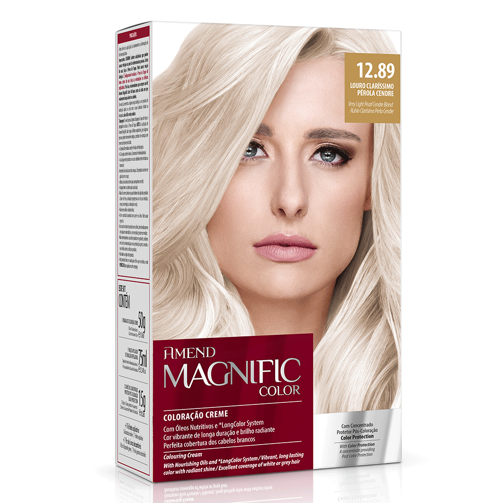 Kit Coloração Amend Magnific Color 12.89 Louro Claríssimo Pérola Cendre